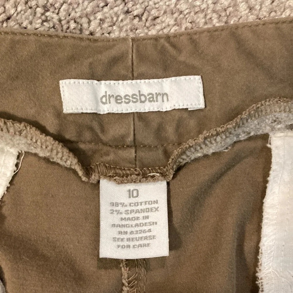 Dressbarn Flat Front Khaki Pants 10 - Picture 8 of 13